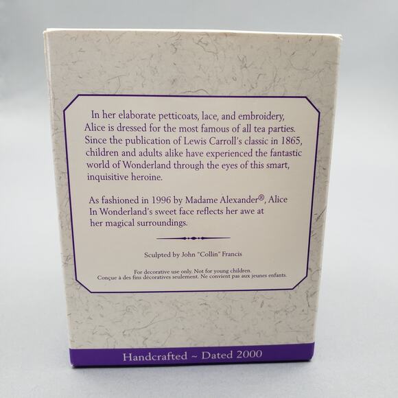 Vintage Hallmark Alice‎ in Wonderland Handcrafted Holiday Ornament - Picture 6 of 15